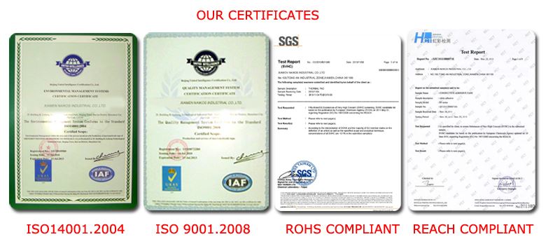 our certificates